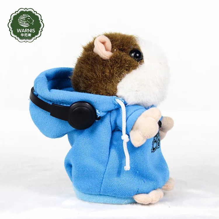

Currently Available DJ Hamster Electric Movement Plush Toys Student Speak Recording Mouse Rat Smart Doll