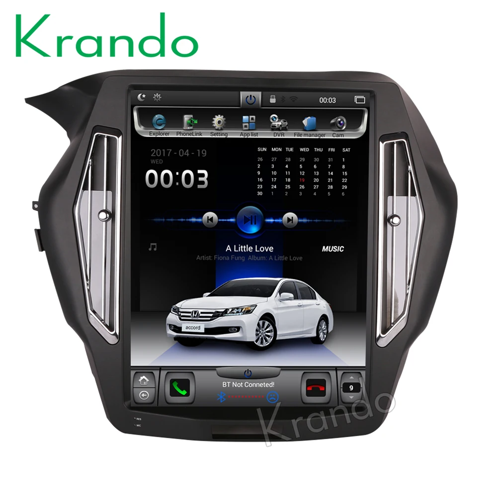 Krando 15 &quotTesla стиль вертикальный экран автомобильное радио gps для honda accord 9 2013 2017 2.0L