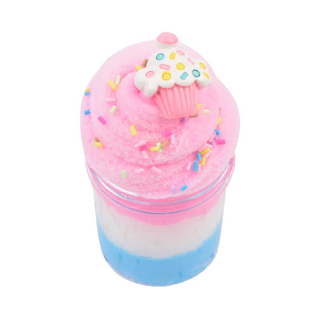 Мороженое легкая слизь глина игрушка для детей подарок мягкий пластилин облако слизь Ароматизированная подвеска грязь снятие стресса шпатлевка slush Toys - Цвет: B