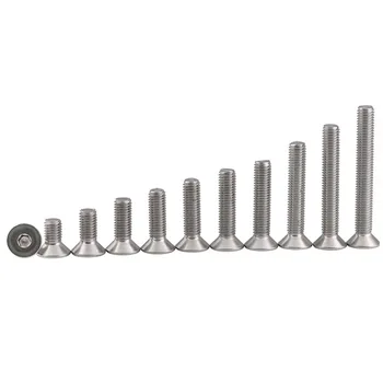 

Countersunk Head Hexagon Socket Bolt KM DIN7991 316 Stainless Steel Hex Socket Flat Head Machine Screws M3 M4 M5 10PCS
