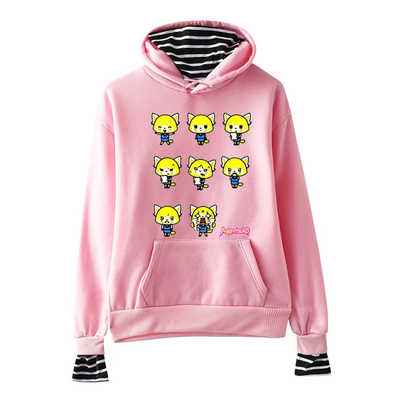 Пуловер для женщин/мужчин LettBao Aggretsuko женские толстовки пуловер с длинным рукавом высокое качество эластичные дышащие модные толстовки для женщин