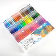 Stylos aquarelle à double pointe, marqueurs d'art pour dessin, peinture, calligraphie, fournitures d'art, 24/36/72/80/100 couleurs