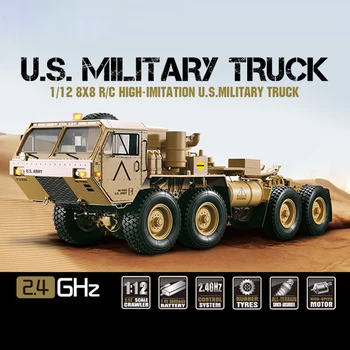 

1:12 8 x 8 R/C 2.4G Electric Remote Control Militray Truck Model All Terrin Truck Kit without battery Sound & Light Version