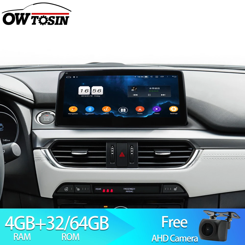 

Owtosin Car Radio Multimedia Video Player Navigation GPS Android 9.0 For MAZDA 6 2015 2016 2017 2018 Car 4GB RAM 32GB ROM