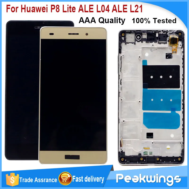 

100% Tested Display For Huawei P8 Lite ALE L04 ALE L21 LCD Display With Touch Screen Assembly For For Huawei P8 Lite Display