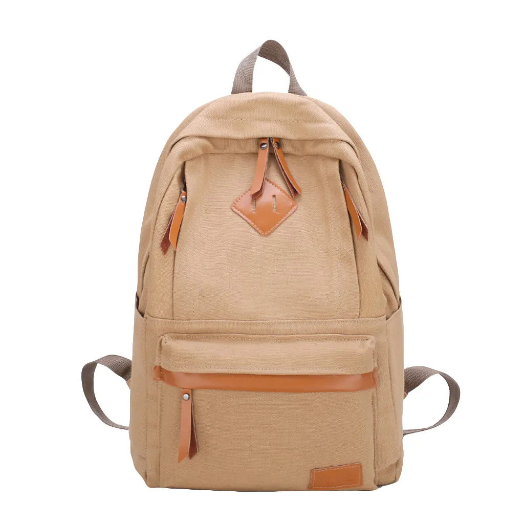 Khaki OCARDIAN Модный женский рюкзак, одноцветная дорожная сумка, повседневная сумка на плечо для девочки-подростка, новая школьная сумка, рюкзак - Цвет: Khaki