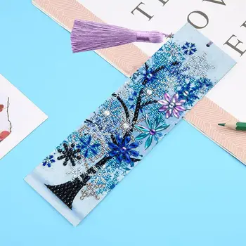 

1PC Four Seasons 5D Diamond Painting Spring Summer Autumn Winter Tree Bookmark Diamond Book Marks for Books Christmas Gifts
