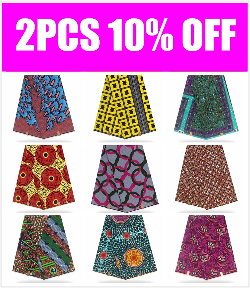 Гана воск 6 ярдов/лот Высокое качество Анкара африканская вощеная ткань принтом для платья новейший хлопок Нигерия Анкара материал