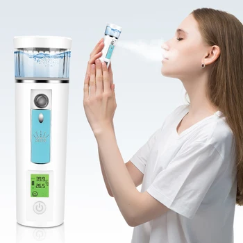 

Face Steamer Atomizer Mini Nano Face Steamer Spray Spa Skin Moisturizing Handy Mist Sprayer Humidifier Skin Tester Nebulizer