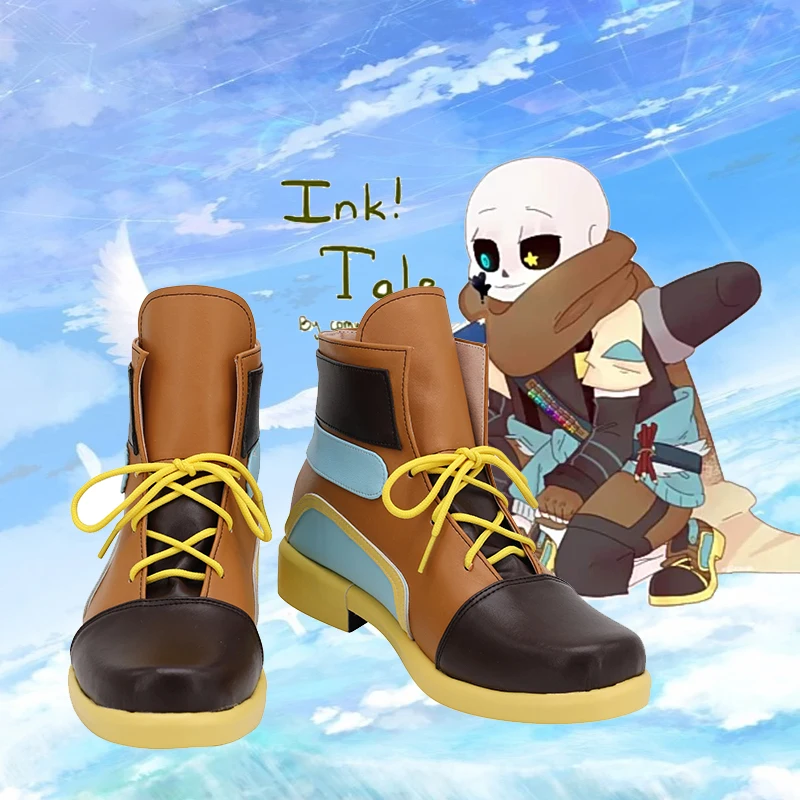 Сапоги для косплея аниме Undertale inksans коричневая обувь на заказ аксессуары