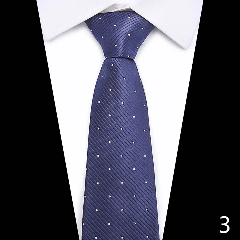Мужские галстуки 7,5 см синие полосатые галстуки Роскошные деловые Свадебные вечерние галстуки бизнес Свадебные Галстуки - Цвет: 3