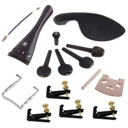 Ebony Violin Accessories Pegs Pull Plate Tail Rope Chin Rest Fine Tuning Piano Musical Instrument Accessories