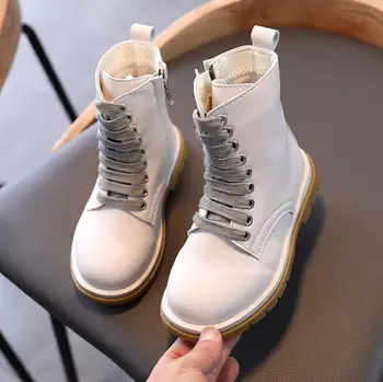 

2020 Autumn&Winter Boys and Girls Martin Boots Baby Leather Short Fashion Boots Children Martin Fashion Shoes Ankle Snow boots