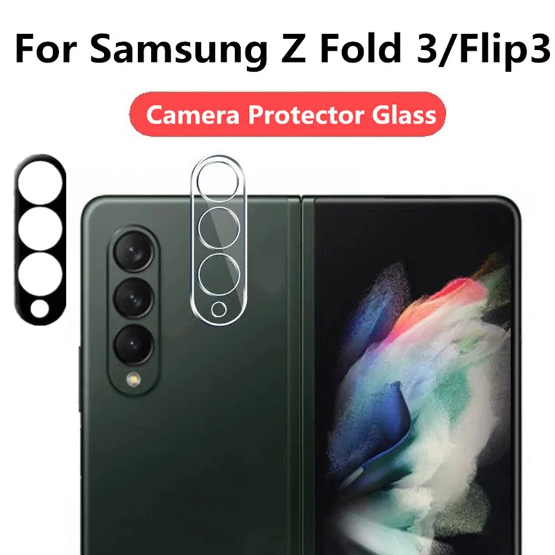 

3D Full Cover Camera Film For Samsung Galaxy Z Fold 3 2 Flip3 S21 Ultra 5G Flip Lens Tempered Glass Protector Protective Guard