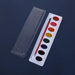 8-color Gouache Watercolor Paint With Brush Set Children's Painting Utensils Oval Semi-dry Solid Pigment Art Supplies
