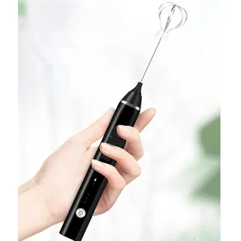 

TTLIFE USB Rechargeable Blender Milk Frother Handheld Electric Mixer Foam Maker Stainless Whisk 3 Speed for Coffee Cappuccino