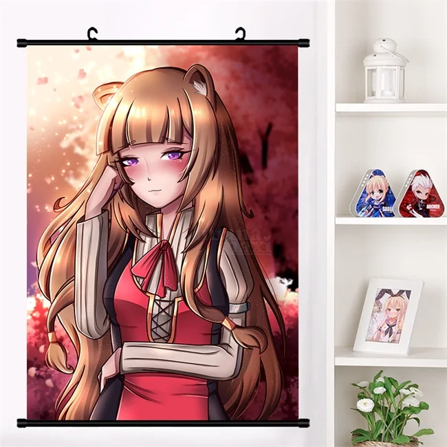 Аниме Tate no Yuusha no Nariagari Naofumi Iwatani Raphtalia Настенная роспись настенный плакат Otaku домашний Декор подарок - Цвет: N