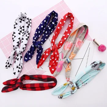 

2Pc/Set Mother Baby Turban Mom And Me Matching Headband Mom Daughter Rabbit Ears Headbands Floral Print Hair Accessories