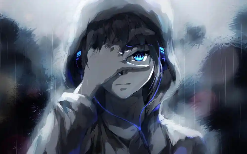 アニメアートガール描画ヘッドフォン雨涙 Tpp362 カスタム布ポスター フレーム利用可能 壁アート室内装飾家の装飾 絵画 書道 Aliexpress