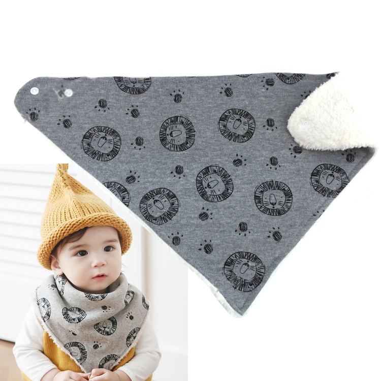 Детские утолщенные нагрудники зимний хлопчатобумажный шарф для новорожденных Одежда для кормления бандана слюнявчик для маленьких девочек детская одежда для мальчиков - Цвет: 006 Grey