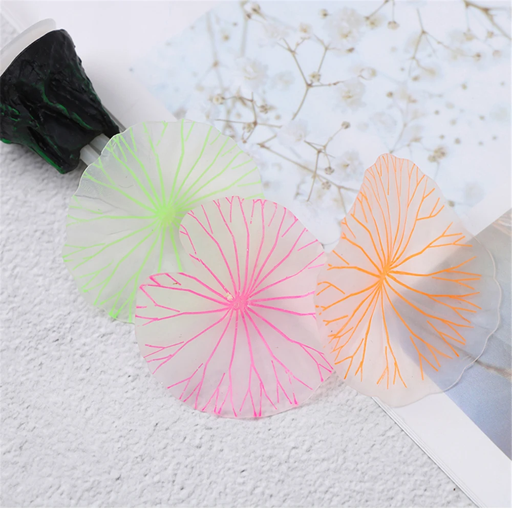 Title 4, Fluorescent Artificial Glowing Lotus Leaf Mushr...