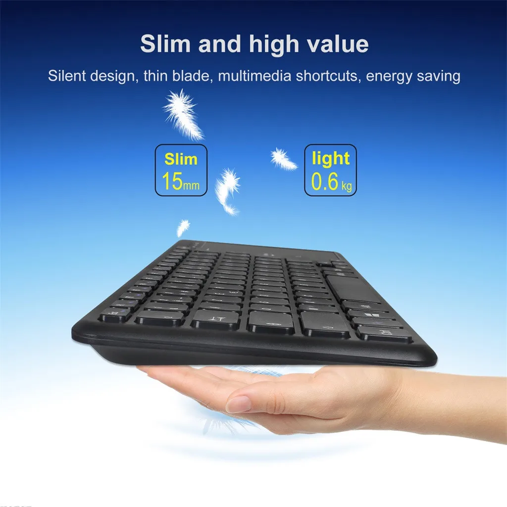 Teclado mecanico2.4GHz беспроводная сенсорная мини-клавиатура Французская клавиатура для ПК смарт-ТВ на андроид зуоя механичекая клавиатура