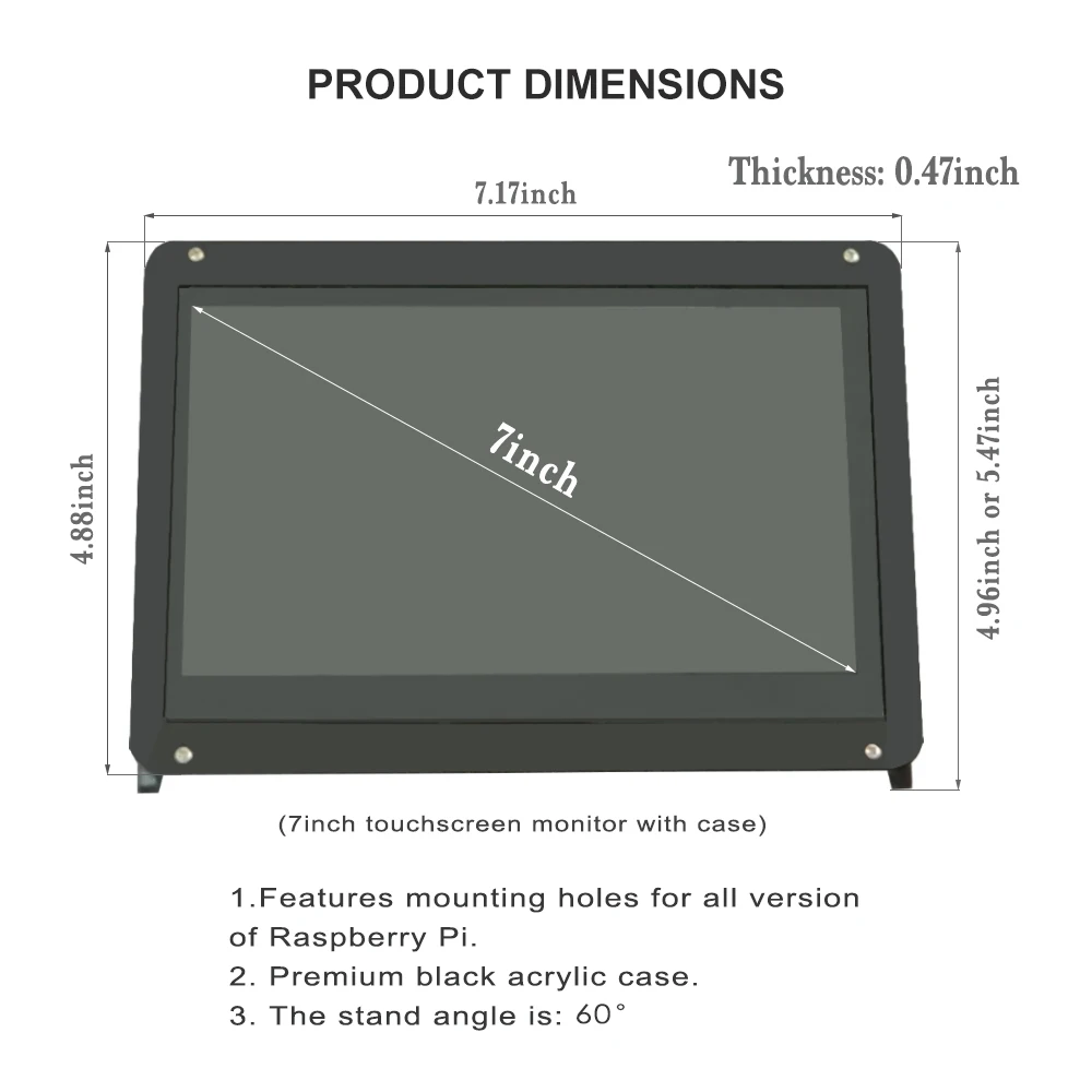 exibição hdmi pequeno monitor para windows rpi 4 3 2 b + a