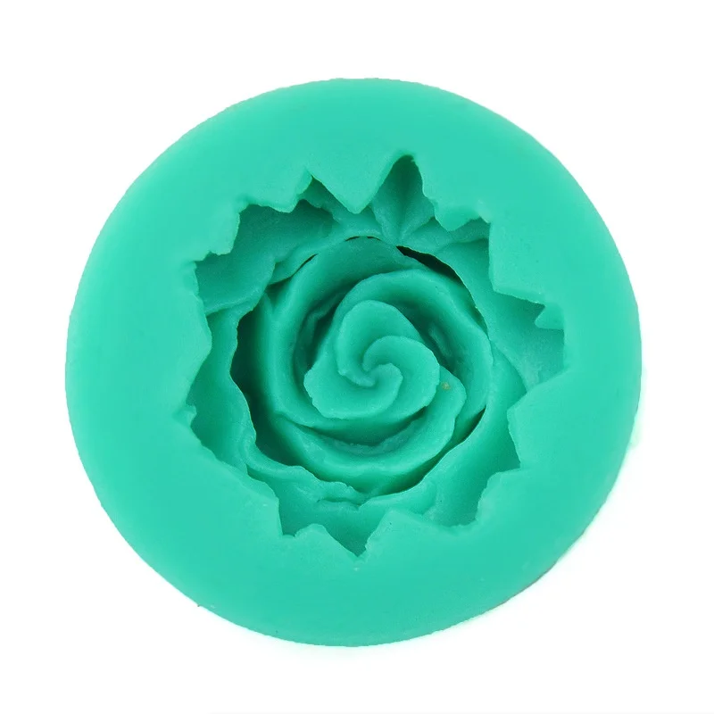

3D Rose Silicone Cake Mold DIY Chocolate Mold Green Manual Cake Mold Baking Supplies