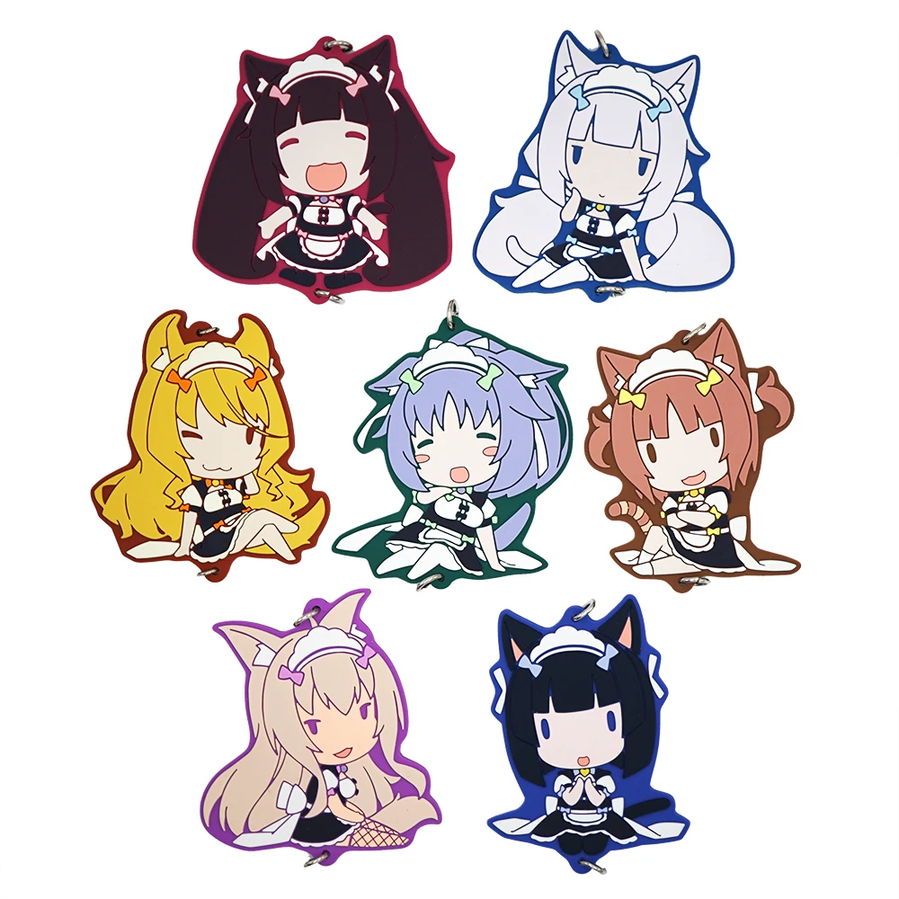 NEKOPARA аниме Shigure Chocola ваниль Корица шоколад резиновый брелок|Игровые фигурки и