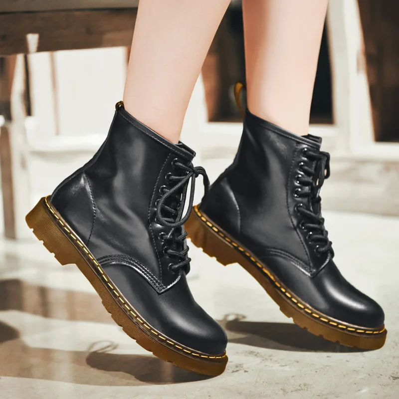 Unisex HIgh Top Sneakers Western Boots for Men Militarty Casual Motorcycle Shoes Winter Couple Shoes Zapatos Mujer