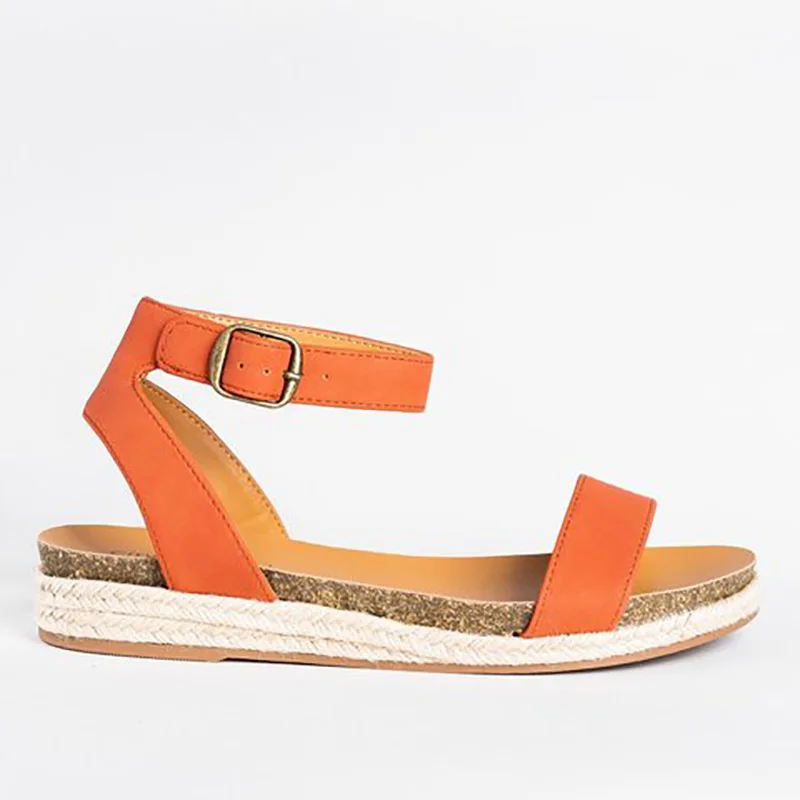 Однотонные женские босоножки на платформе с пряжкой; chaussures femme; коллекция года; однотонные туфли на танкетке; женские босоножки на высоком каблуке; женская летняя обувь