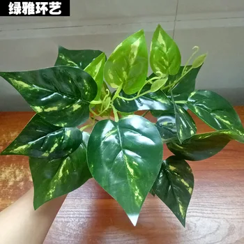 

High-quality Imitation Epipremnum Aureum Leaf Flower Dots Potted Plant Plant Wall Bundle of Leaf Bonsai Decoration Grass Plant W