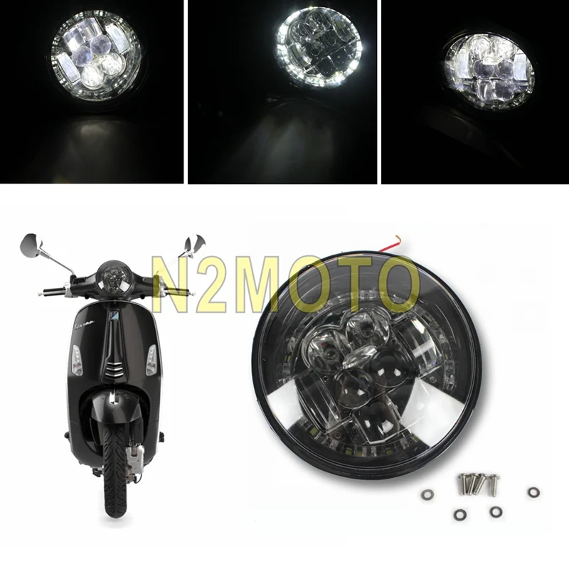 1SetLEDMotorcycleScooterHeadlightHighLowBeamFrontLightfor