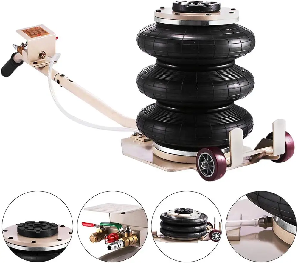 3 Tons / 6600 Pounds Triple Airbag Pneumatic Car Jack, Car Lifting Tool AliExpress