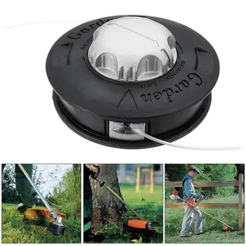 

Garden M10 Aluminum Nylon Brush Mower Bump Spool Grass Trimmer 2 Lines Cutter Head Thread Line String Saw Grass Brush Mower