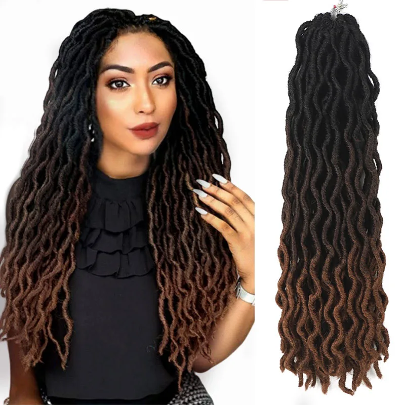 Синтетические волосы Nu Locs накладные на крючке косички дредлоки богиня Faux Curly