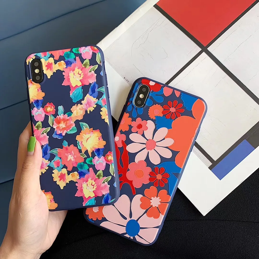 Яркие цвета граффити свежие цветы чехол для телефона iphone Xs MAX XR X 6 6s 7 8 plus Мода