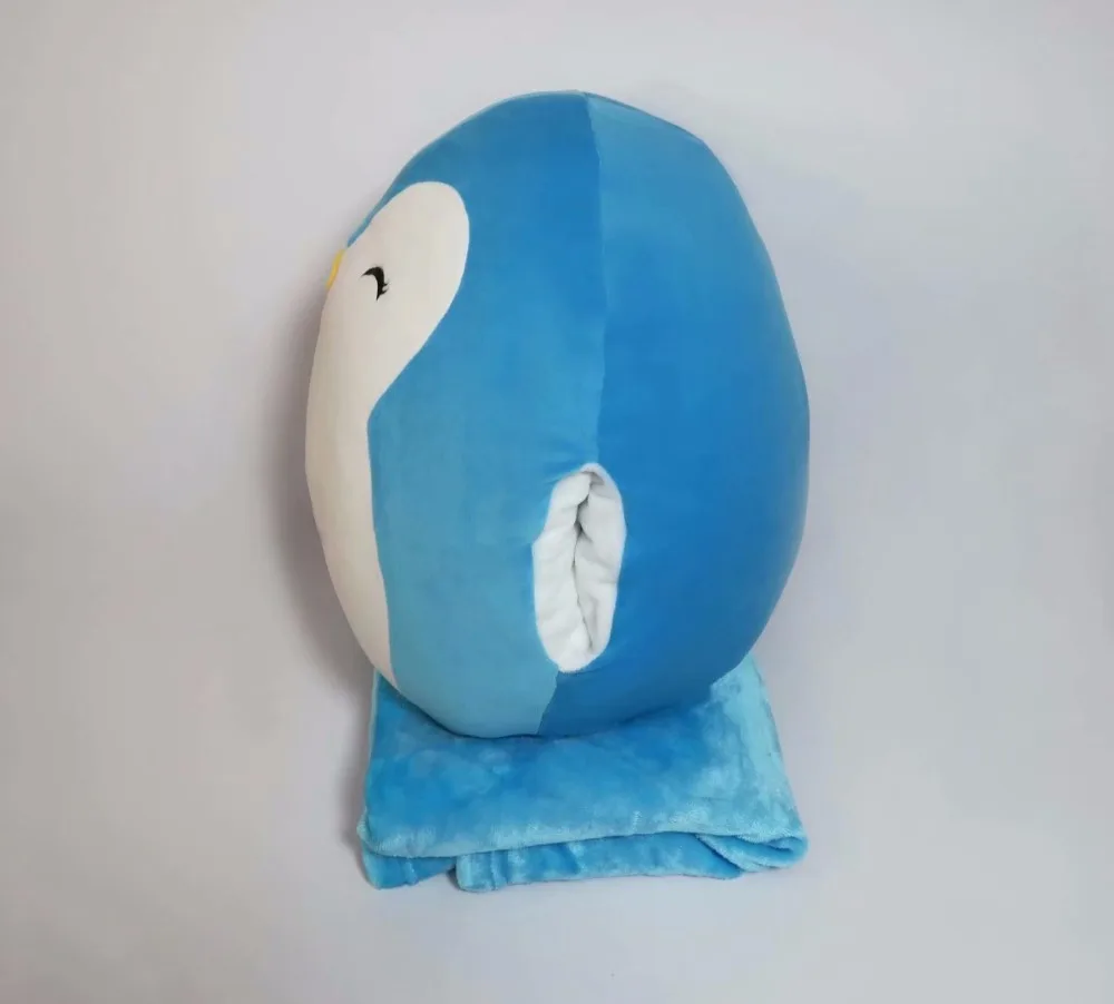 Fat Animal Pillows Kawaii Cat Totoro Frog Penguin Dog Pig 2 in 1 Pillow Blanket Christmas for Children Doll Toy Kids Gift