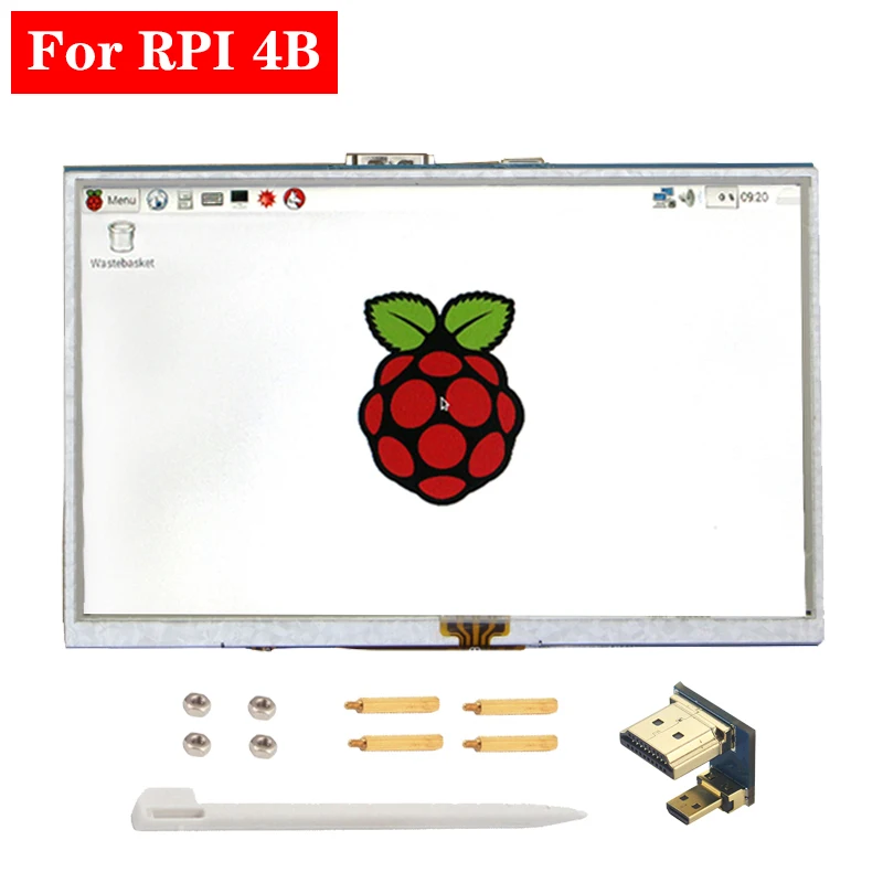 For RPI 4B 5 дюймов Raspberry Pi 4 lcd HDMI сенсорный экран дисплей TFT модуль светодиодной панели 800*480 для Raspberry Pi 4 Raspberry Pi 3 Model B/B - Цвет: For RPI 4B