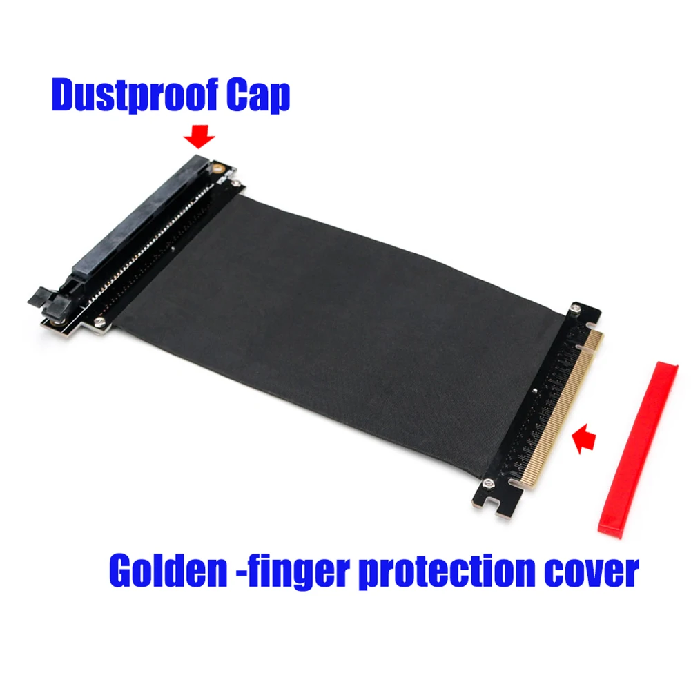 Placa Riser de Cabo Flexível Pci Express Pci-e3.0 16x Alta Velocidade Porta de Extensão Adaptador Gráficos Placa de Vídeo Estender Cabo para Chassis - Imagem 2