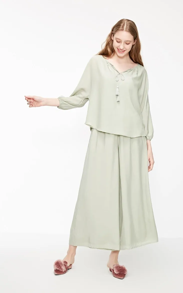 Vero Moda новые женские пижамные топы с бахромой и рукавами-фонариками | 3191P9502