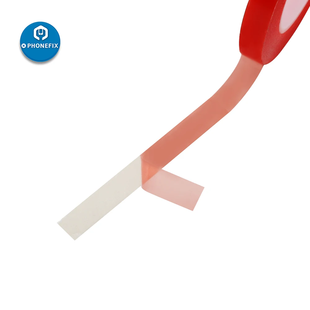 PHONEFIX ПЭТ красная пленка прозрачная лента акриловая прозрачная без следов наклейка двухсторонняя лента для телефона панель ЖК-дисплей Ремонт экрана