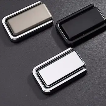 

Cabinet Pulls Hidden handle square hidden wall mounted black drawer modern minimalist flip folding flat dark handle