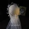 CC Wedding Veil Wreath Flower Crown Bridal Veils Elegant Fashion Jewelry Accessories for Women Bride Soft Yarn Romantic DIY V667 ► Photo 3/6