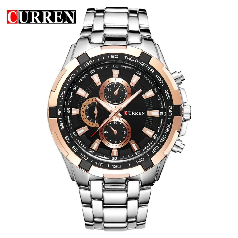 

Carrian 8023 Watch Men'S Watch Fashion Business Watch Quartz Watch Steel Strap Watch Mineral Glass Mirror