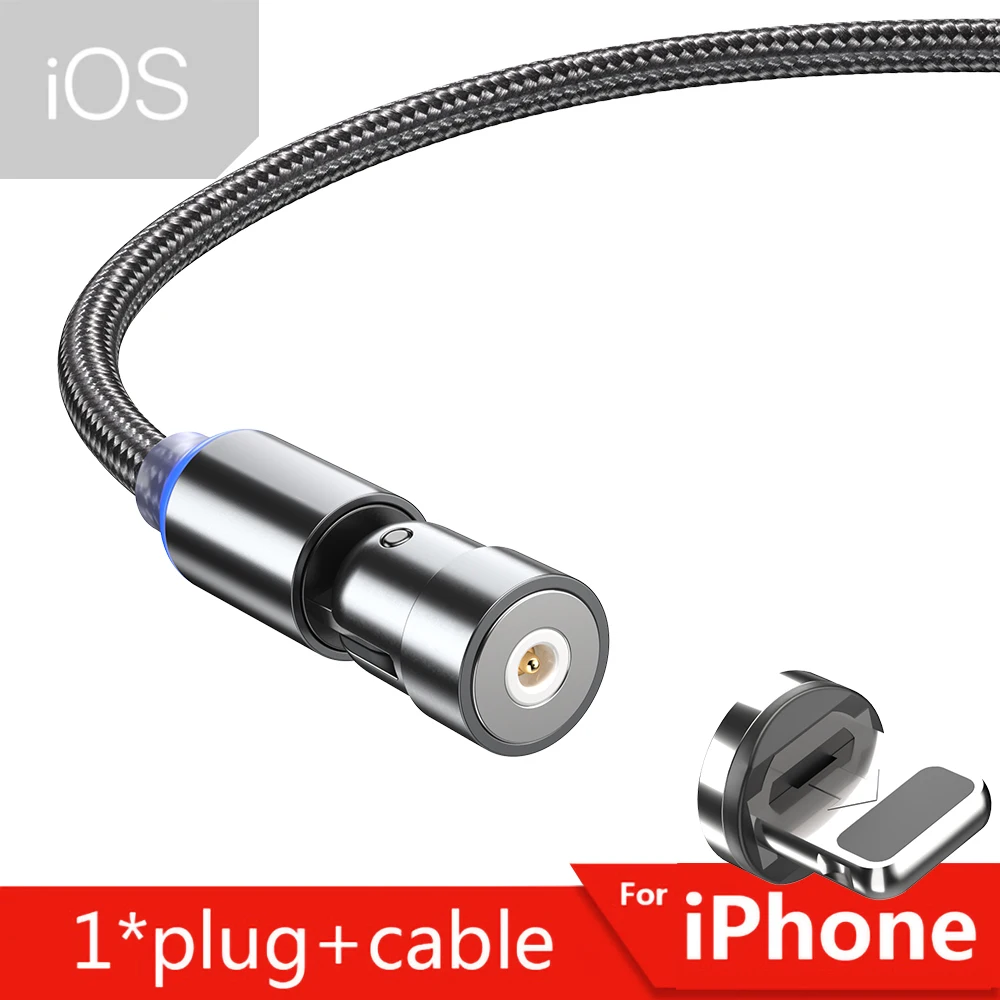 magnetic charger for android Essager 540 Rotate Magnetic Type C Cable Fast Charging Magnet Charger Micro USB-C Cable For iPhone Xiaomi Mobile Phone Wire Cord android c charger Cables