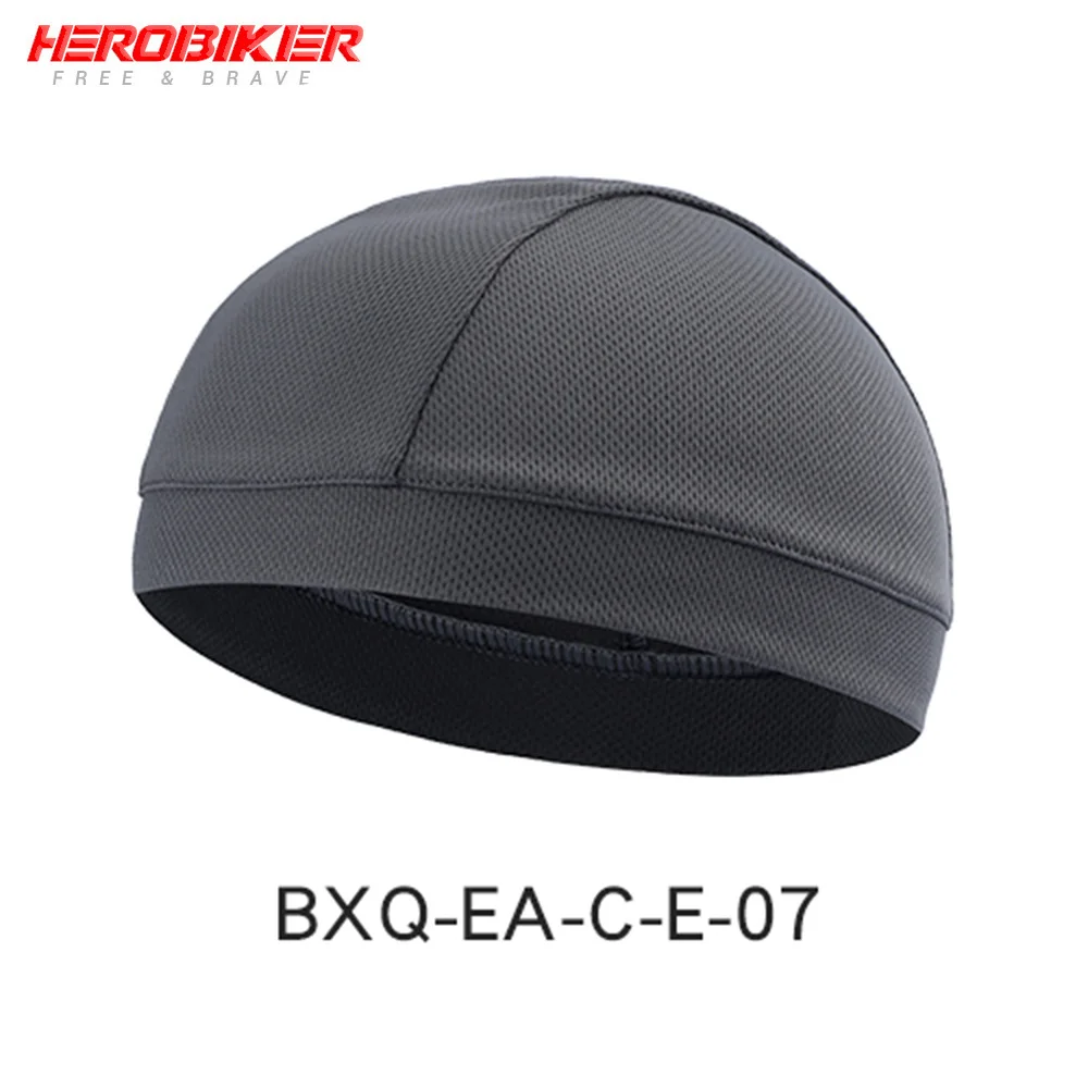 BXQ-EA C E 07 HEROBIKER мотоцикла под подшлемник шапка, маска для лица Для мужчин Для женщин быстрое высыхание влаги дышащая и влаговпитывающая сетчатая шлем Череп Кепки Шапка-бини - Цвет: BXQ-EA C E 07