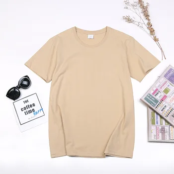 

Women's Cotton Round Neck Solid Color Short Sleeve T-Shirt New gray