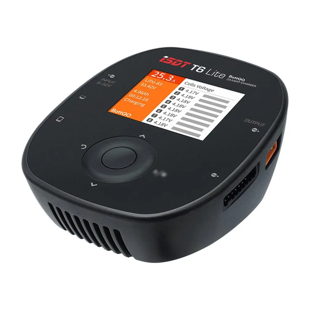 

ISDT T6 Lite 600W 25A Mini Pocket Digital Smart Battery Balance Charger with LCD Display for 2S-6S Lipo Battery