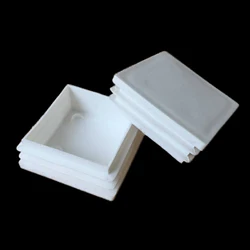 Bouchon carré en plastique, 50x50mm, 1/2/5/10 pièces, bouchon d'insertion de Tube, noir/blanc 